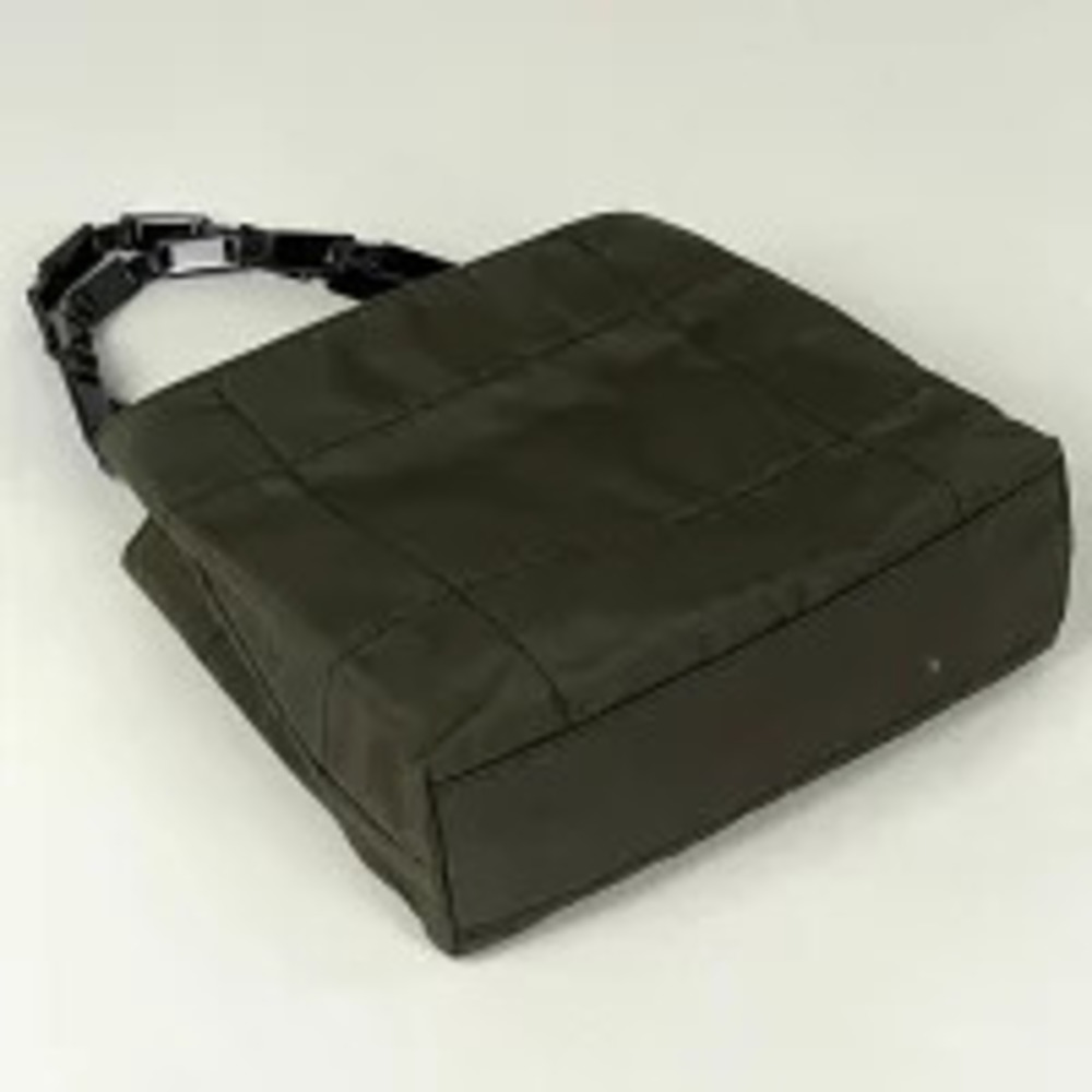 Prada Tessuto Plate Tote Handbag Khaki Green Brown Bag